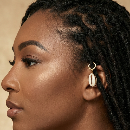 Cowrie Cuffed : Real Gold Loc Jewelry & Hair Charms for Braids